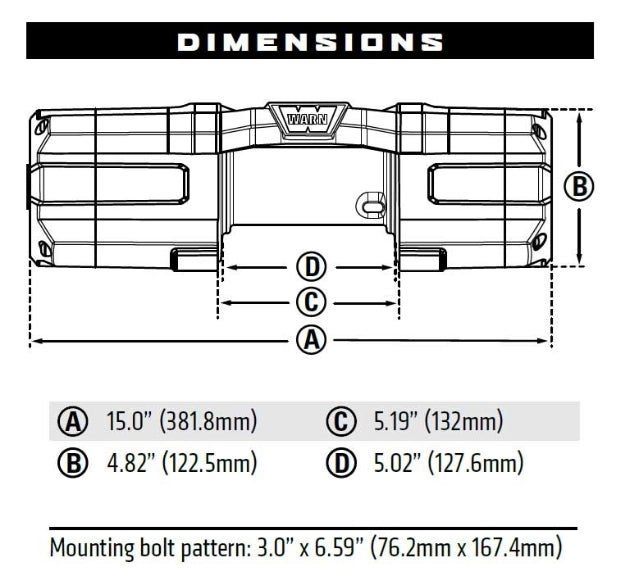 WARN AXON 55-S Winch - Synthetic Rope 101150