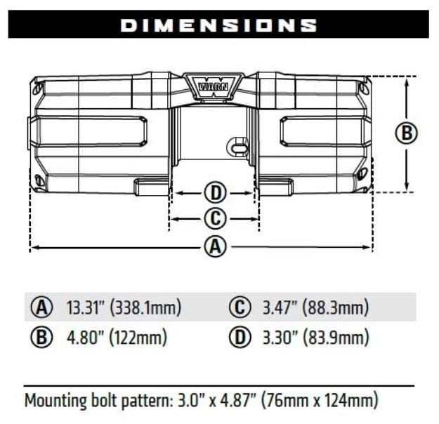 WARN AXON 45RC Winch - Synthetic Rope 101240