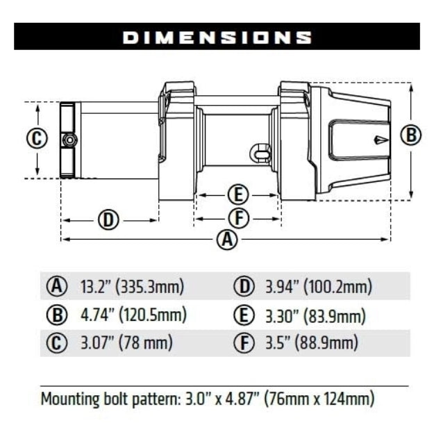 WARN VRX 25-S Winch - Handlebar Rocker Switch - Synthetic Rope 101020