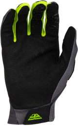 Youth Pro Lite Gloves Charcoal/Hi Vis Yl - Cycle City Outdoors