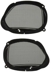 Hogtunes - 57 MESH Replacement Front Speaker Grills for 1998-2013 Harley-Davidson Road Glide - Cycle City Outdoors