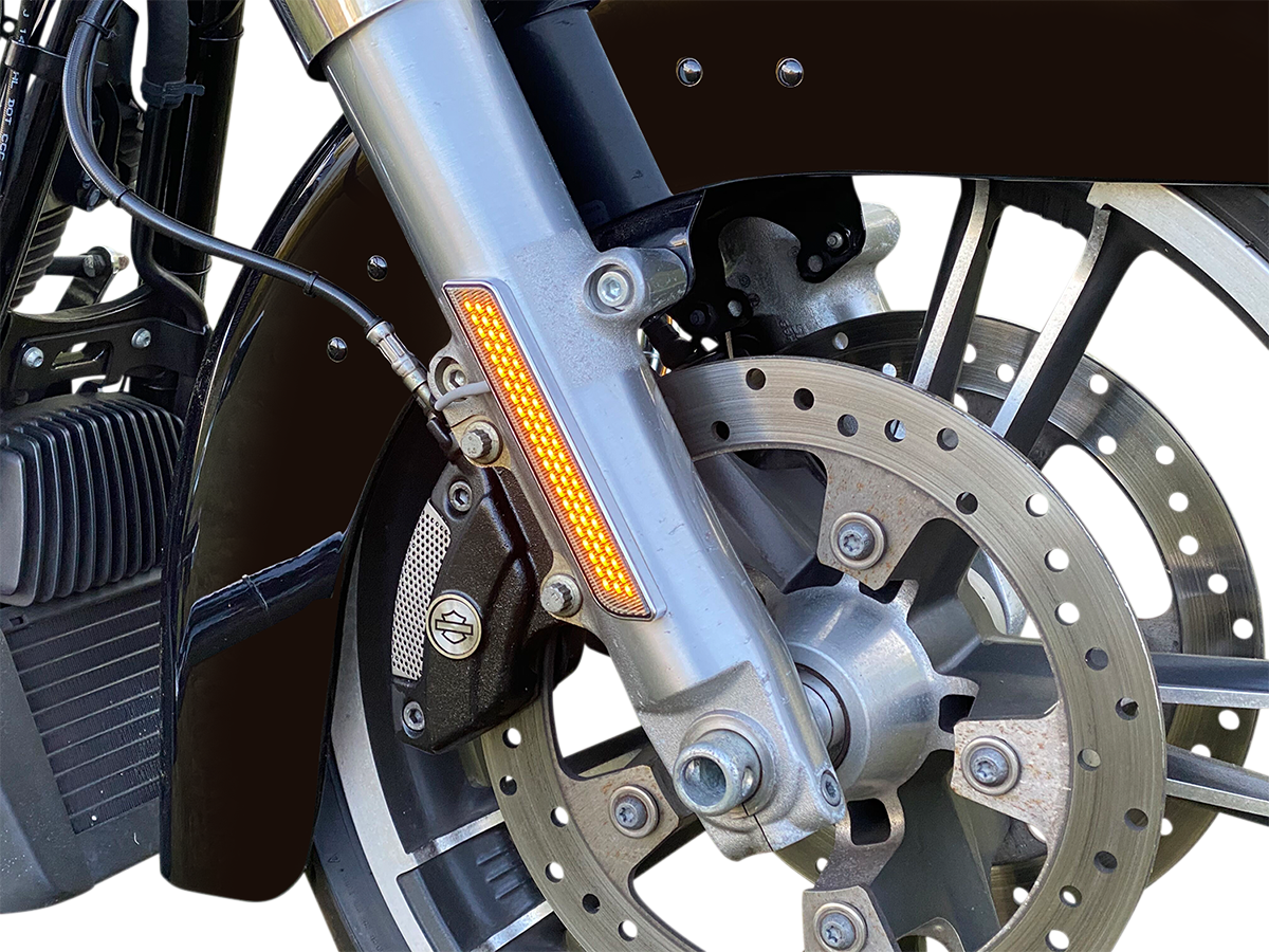 Custom Dynamics LED Fork Light - Smoke - Chrome CD-FORK-UNV-SC - Cycle City Outdoors