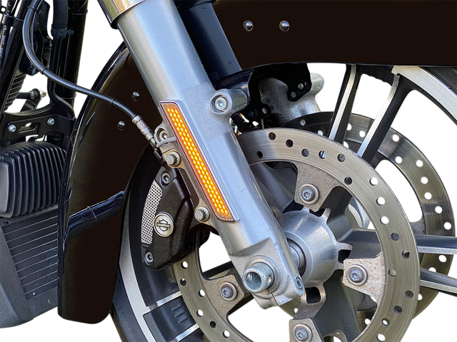 Custom Dynamics LED Fork Light - Smoke - Chrome CD-FORK-UNV-SC - Cycle City Outdoors