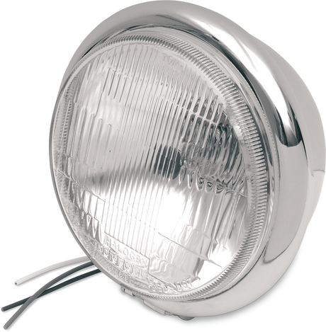 DRAG SPECIALTIES Bottom Mount H4 Headlight - 5-3/4" - Chrome 20-6002HD-BXLB1 - Cycle City Outdoors