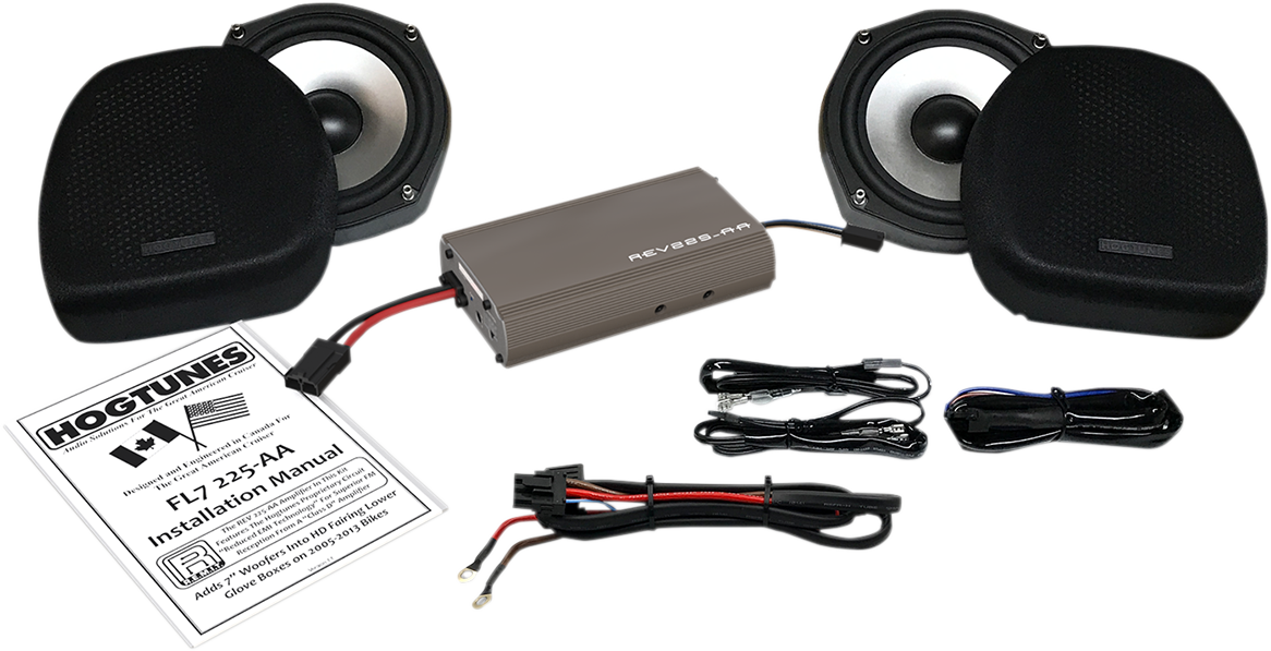 Hogtunes - 7" Woofer/Amp Kit - Lower Fairing FL7 225-AA - Cycle City Outdoors