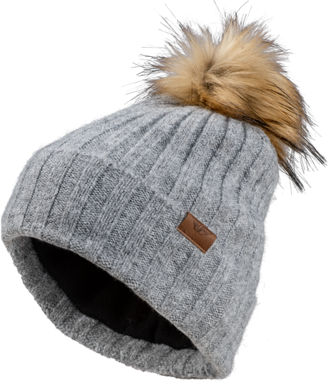 Fly Women's Snow Pom Beanie Heather Grey - Cycle City Outdoors