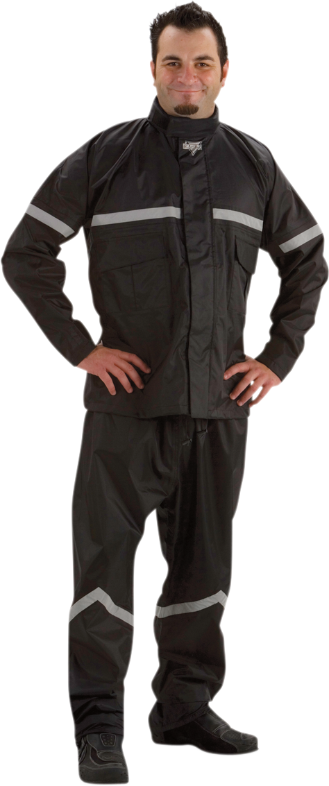 NELSON RIGG SR-6000 Stormrider Rainsuit - Black - Medium SR-6000-BLK-02M