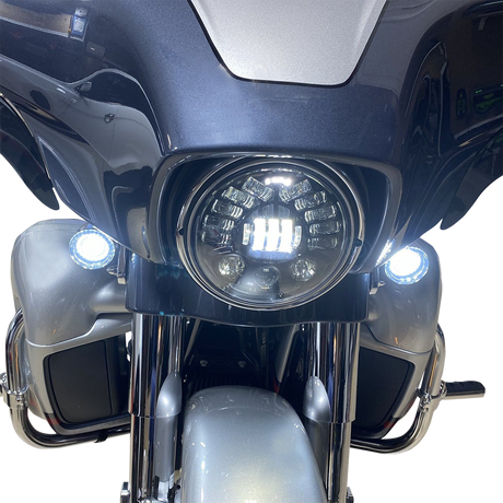 Custom Dynamics 7" Adaptive Headlamp - Chrome PB-7A-IND-C - Cycle City Outdoors