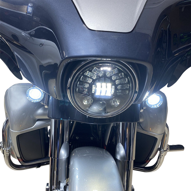 Custom Dynamics 7" Adaptive Headlamp - Chrome PB-7A-IND-C - Cycle City Outdoors