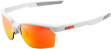 100% Sportcoupe Sunglasses - White - Red Mirror 61020-000-43