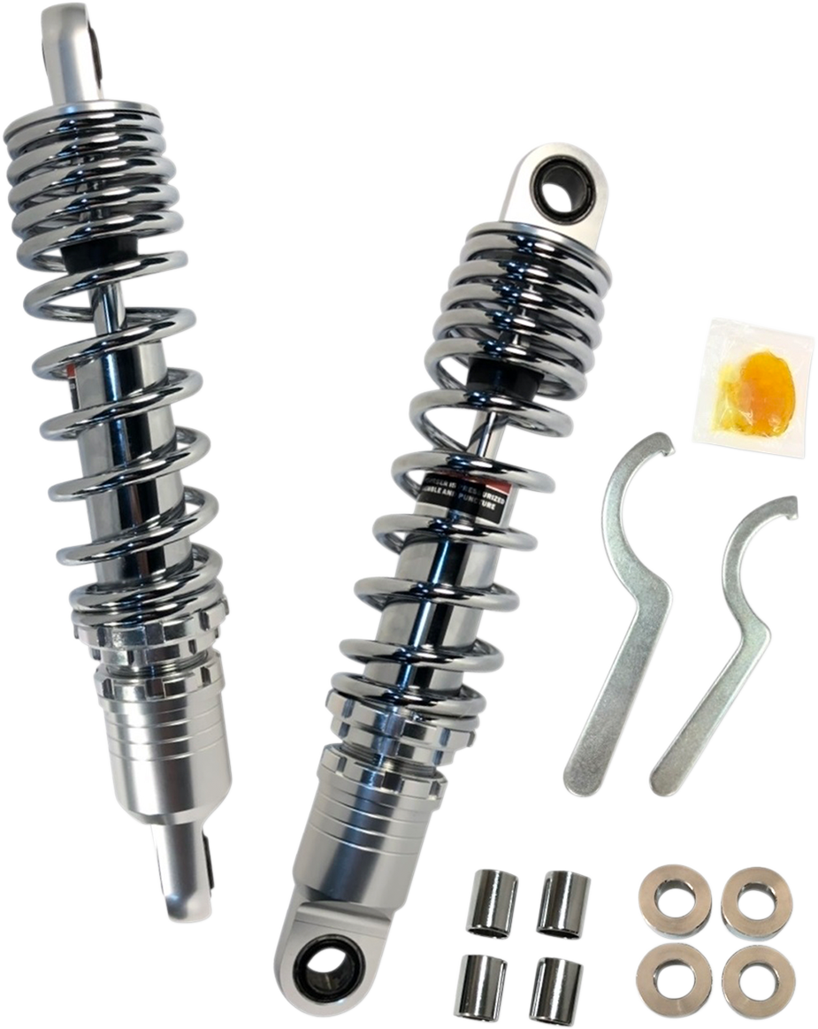 DRAG SPECIALTIES SHOCKS Premium Ride-Height Adjustable Shocks - Chrome - Standard - 12.5" C16-0167NUA - Cycle City Outdoors