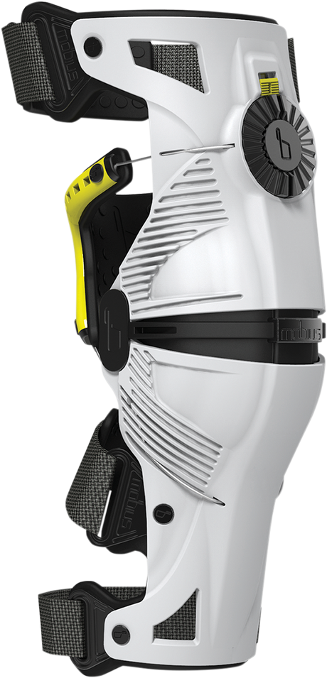 MOBIUS X8 Knee Braces - White/Yellow - Large 1010104 - Cycle City Outdoors