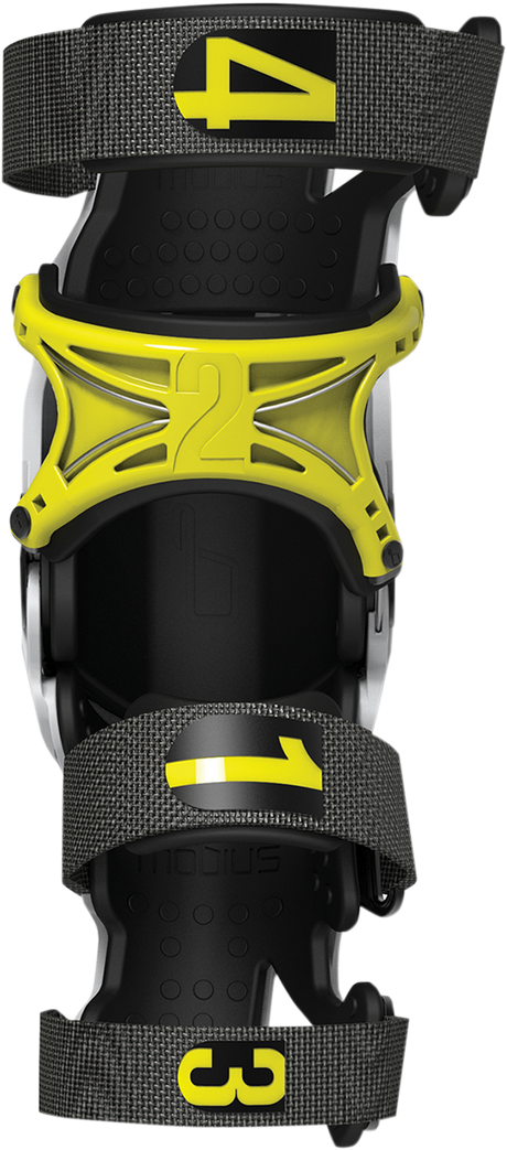 MOBIUS X8 Knee Braces - White/Yellow - Large 1010104 - Cycle City Outdoors