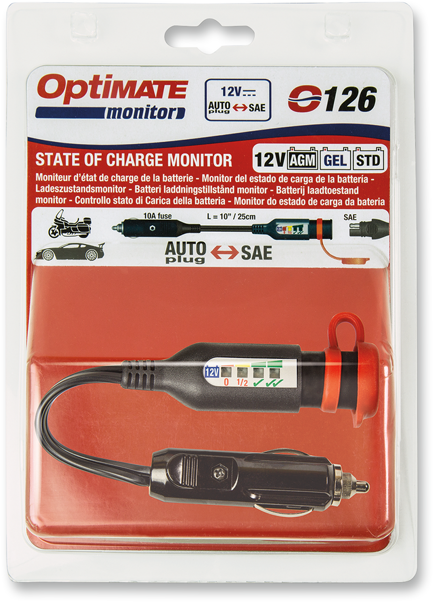 TECMATE OptiMate* Monitor O-126 - AUTO Plug to SAE O-126