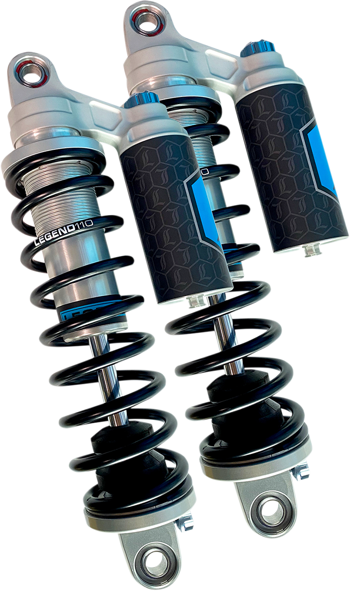 LEGEND SUSPENSION REVO ARC Piggyback Shocks - Heavy Duty - Clear - 14" - '99-'17 Dyna 1310-1941