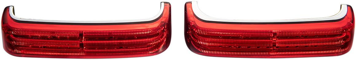 Custom Dynamics Saddlebag LED Lights - Sequential - Chrome/Red PB-SBSEQ-SS6-CR - Cycle City Outdoors