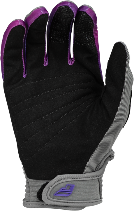 Youth F 16 Gloves Grey/Pink/Purple Ys - Cycle City Outdoors