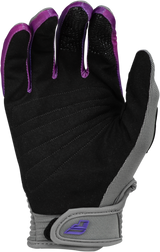 Youth F 16 Gloves Grey/Pink/Purple Yl - Cycle City Outdoors