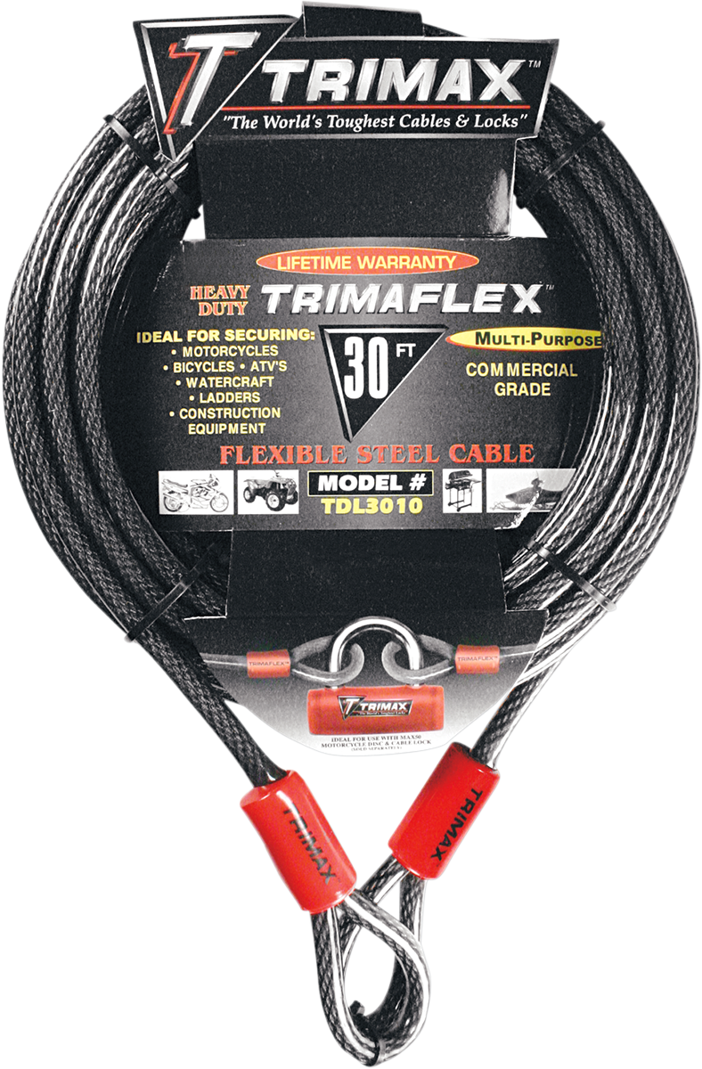 TRIMAX Cable Lock - 30' TDL3010 - Cycle City Outdoors