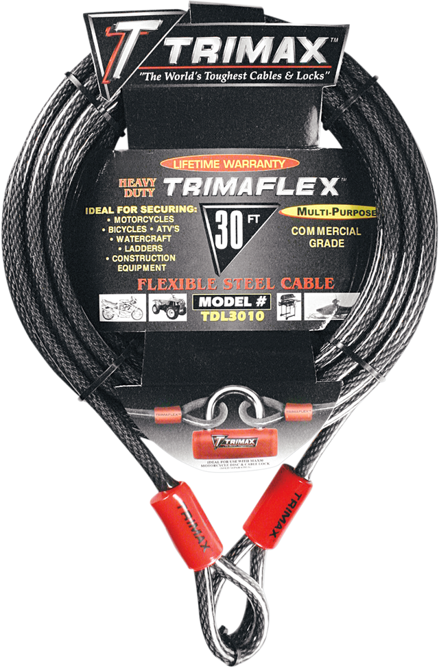 TRIMAX Cable Lock - 30' TDL3010 - Cycle City Outdoors