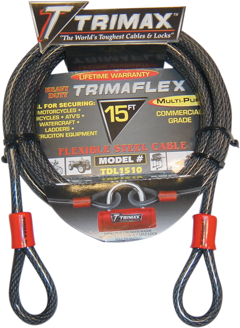 TRIMAX Cable Lock - 15' TDL1510 - Cycle City Outdoors