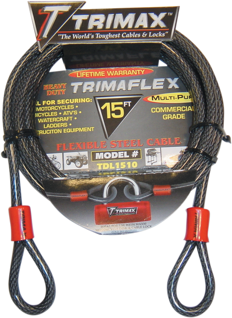 TRIMAX Cable Lock - 15' TDL1510 - Cycle City Outdoors