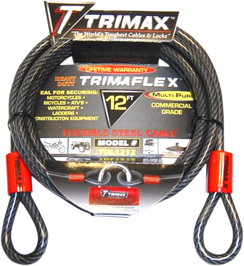 TRIMAX Cable Lock - 12' TDL1212 - Cycle City Outdoors