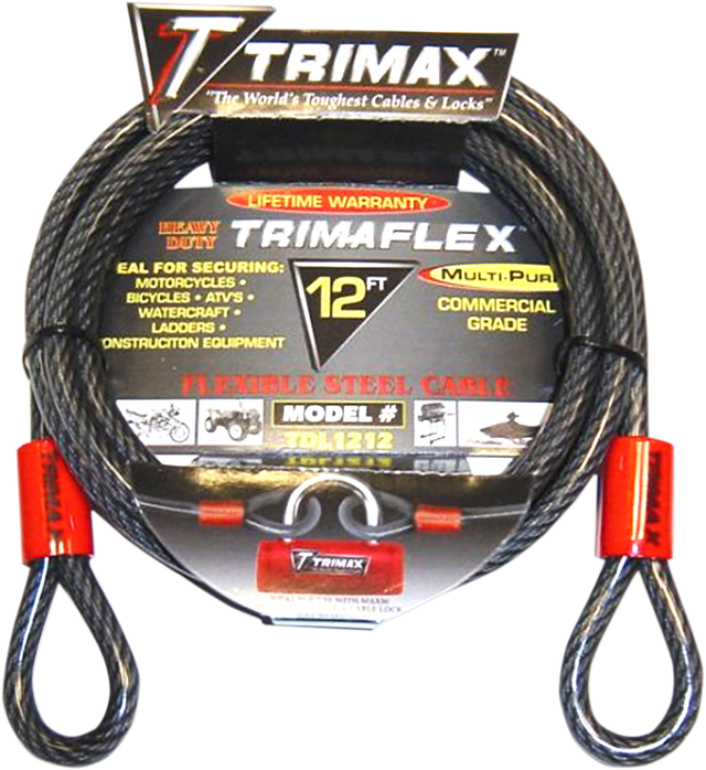 TRIMAX Cable Lock - 12' TDL1212 - Cycle City Outdoors