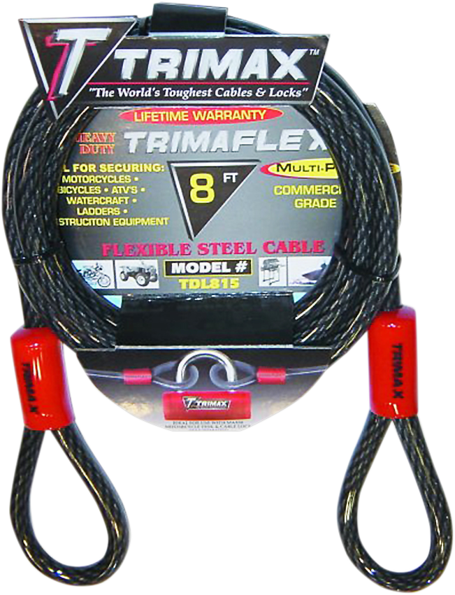 TRIMAX Cable Lock - 8' TDL815 - Cycle City Outdoors