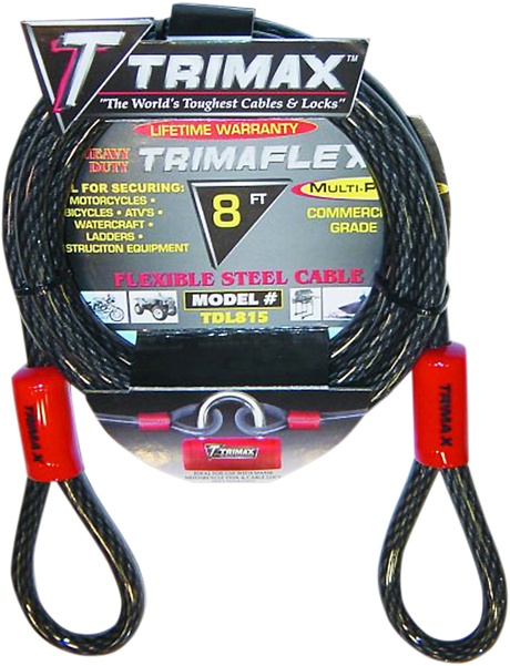 TRIMAX Cable Lock - 8' TDL815 - Cycle City Outdoors