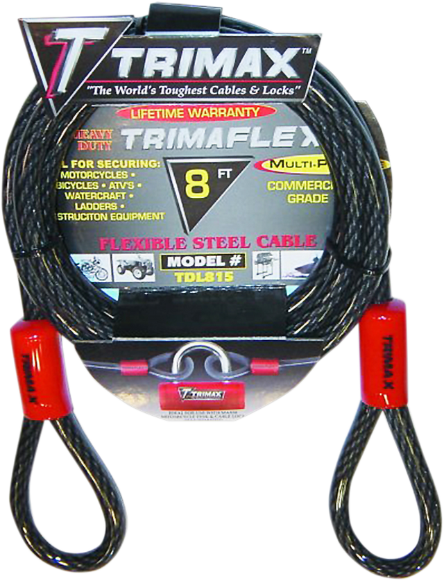 TRIMAX Cable Lock - 8' TDL815 - Cycle City Outdoors