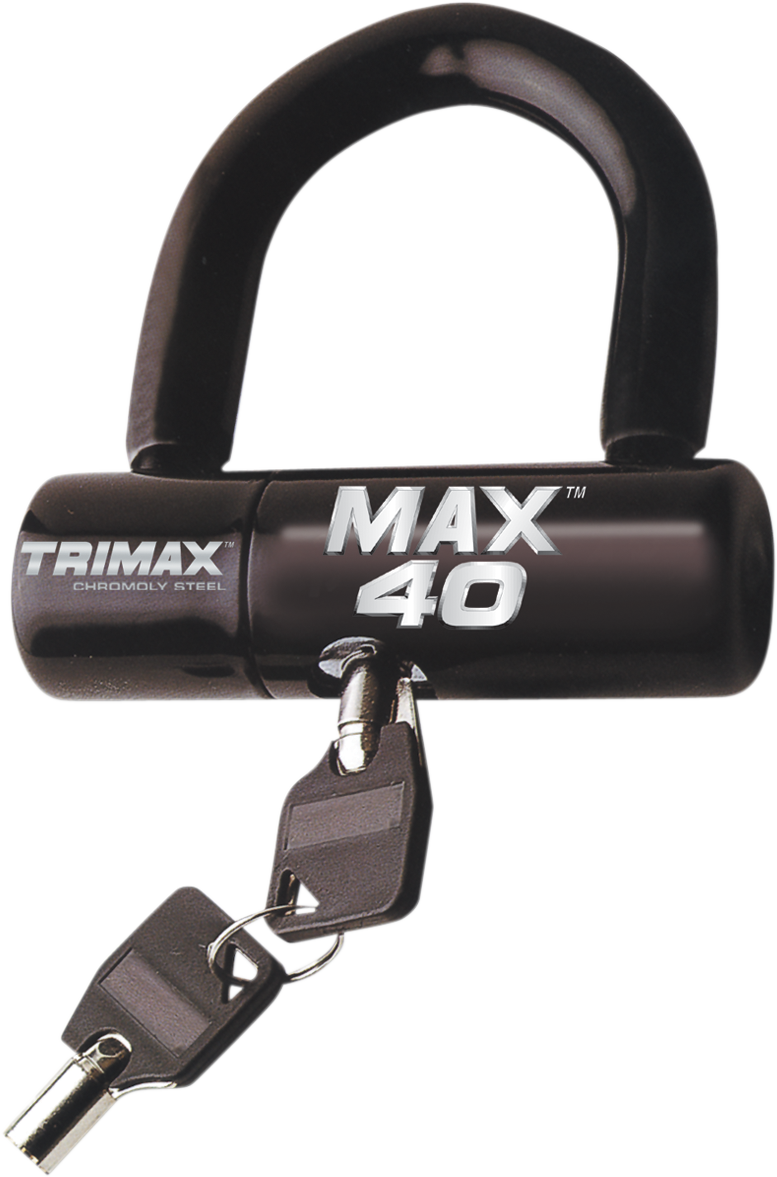 TRIMAX U-Lock Disc Lock - Black MAX40BK - Cycle City Outdoors