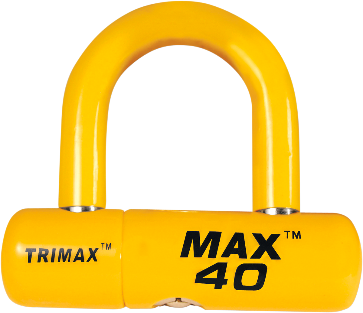 TRIMAX U-Lock Disc Lock - Yellow MAX40YL - Cycle City Outdoors