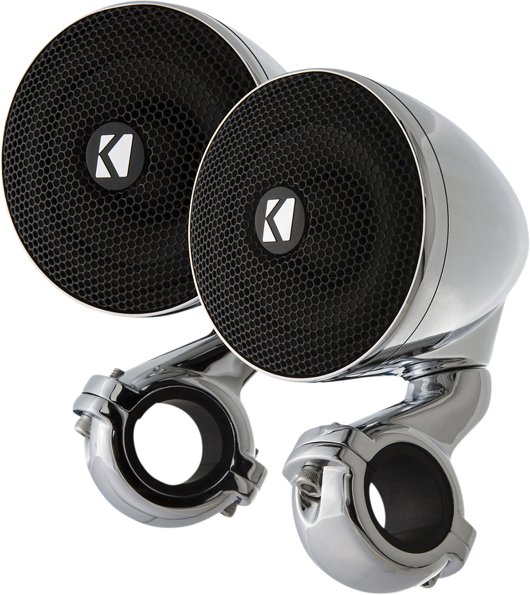 KICKER Mini Speakers 47PSM32 - Chrome 2 ohm - Weather-Proof Sound Solution