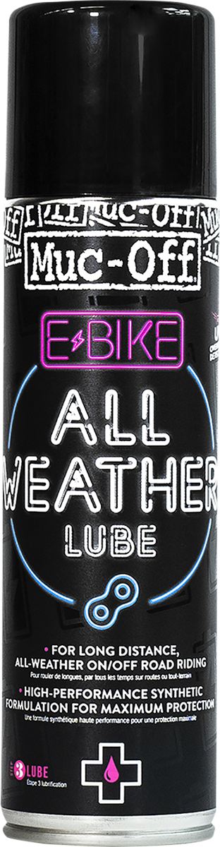 MUC-OFF USA Ebike All-Weather Lube - 8.4 U.S. fl oz. - Aerosol 20283US - Cycle City Outdoors