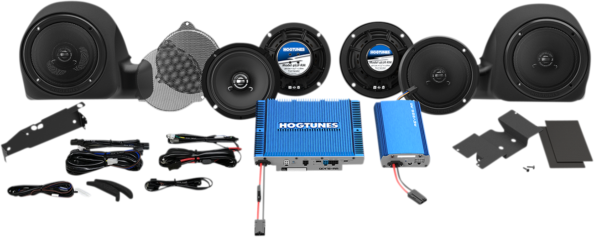 Hogtunes - Speaker/Dual Amp Kit - Ultra QC ULTRA 6-RM - Cycle City Outdoors