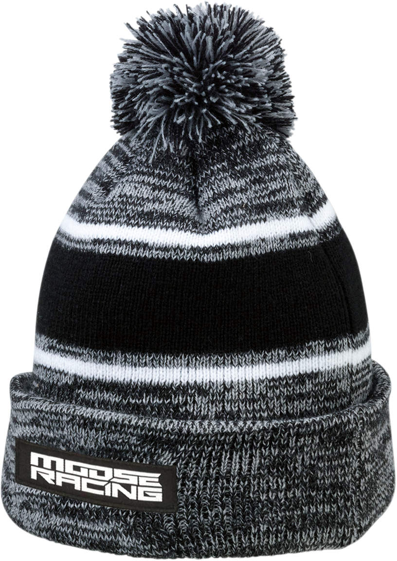 MOOSE RACING Drift Knit Beanie - Black/Gray 2501-2989 - Cycle City Outdoors