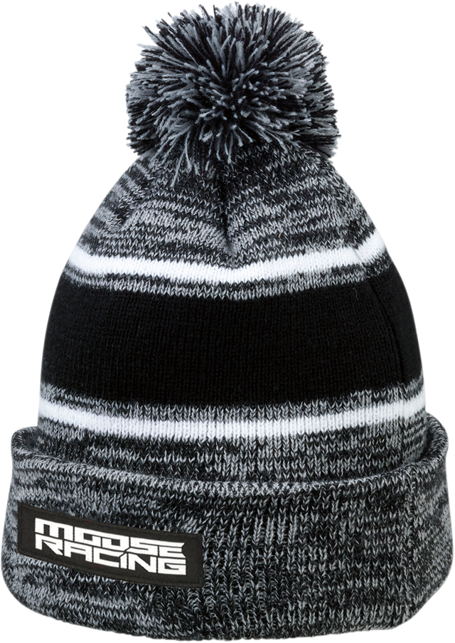 MOOSE RACING Drift Knit Beanie - Black/Gray 2501-2989 - Cycle City Outdoors