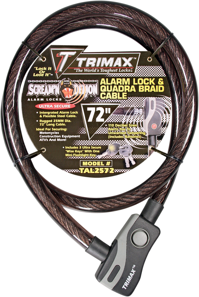 TRIMAX Alarm Cable Lock TAL2572 - Cycle City Outdoors