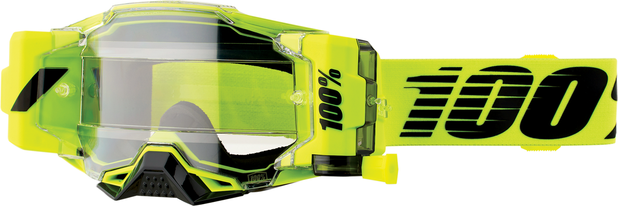 100% Armega Forecast Goggles - Nuclear Citrus - Clear 50006-00002