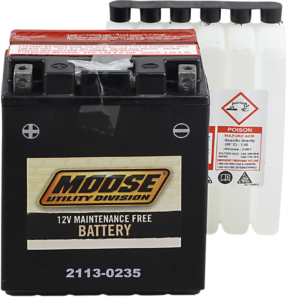 MOOSE UTILITY AGM Battery - YTX14AH-BS MTX14AH-BS