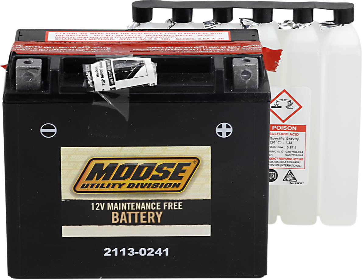 MOOSE UTILITY AGM Battery - YTX20HL-BS MTX20HL-BS