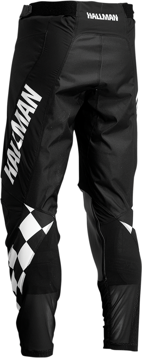 Thor Hallman Differ Cheq Pants - Black/White - 38 2901-9521 - Cycle City Outdoors