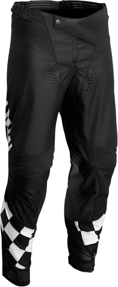 Thor Hallman Differ Cheq Pants - Black/White - 38 2901-9521 - Cycle City Outdoors