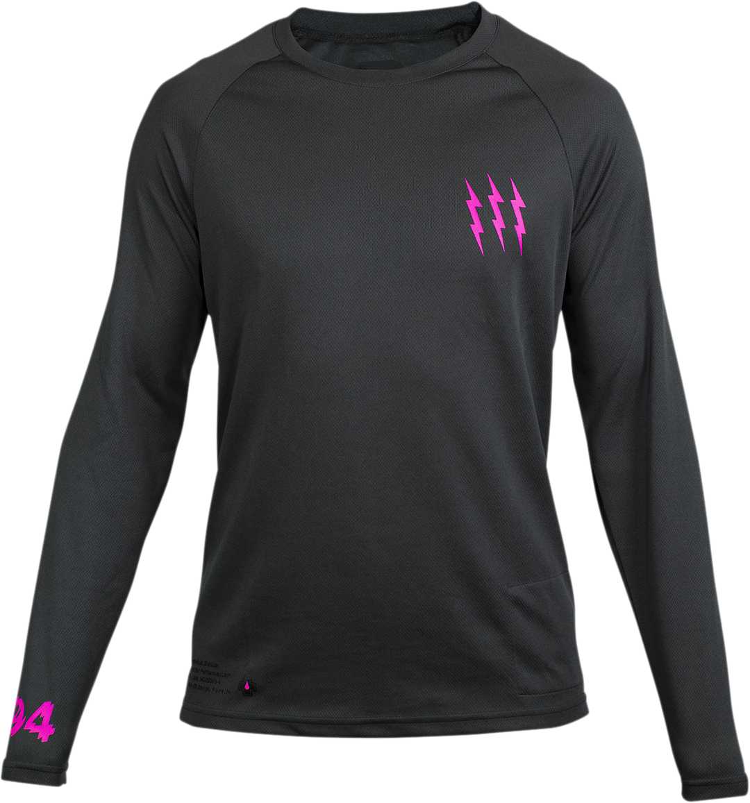 MUC-OFF USA Riders Long-Sleeve Jersey - Gray - Small 20019 - Cycle City Outdoors