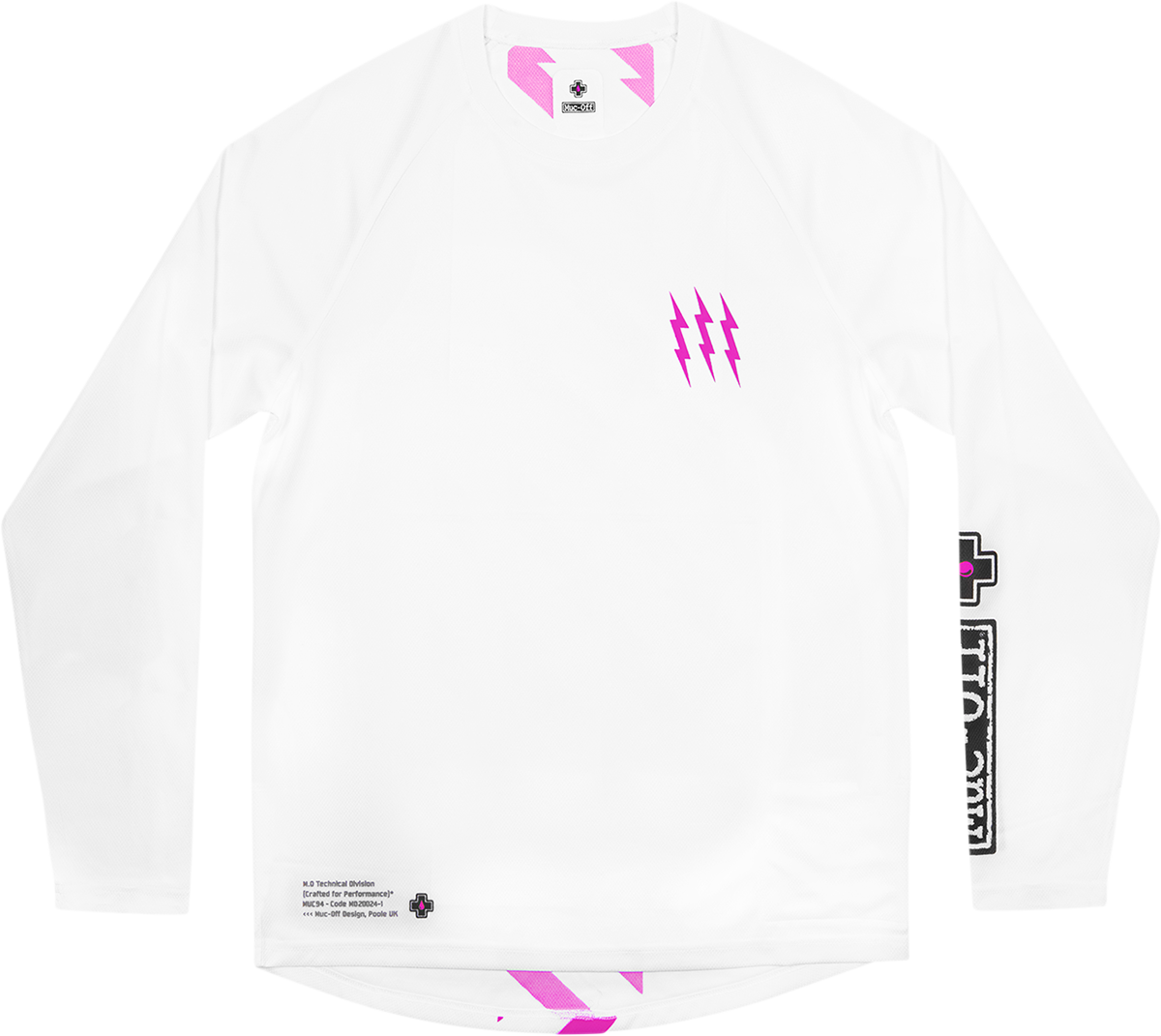 MUC-OFF USA Riders Long-Sleeve Jersey - White - XS 20486 - Cycle City Outdoors