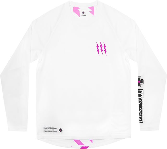 MUC-OFF USA Riders Long-Sleeve Jersey - White - XS 20486 - Cycle City Outdoors