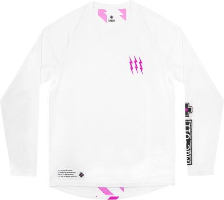 MUC-OFF USA Riders Long-Sleeve Jersey - White - XL 20490 - Cycle City Outdoors