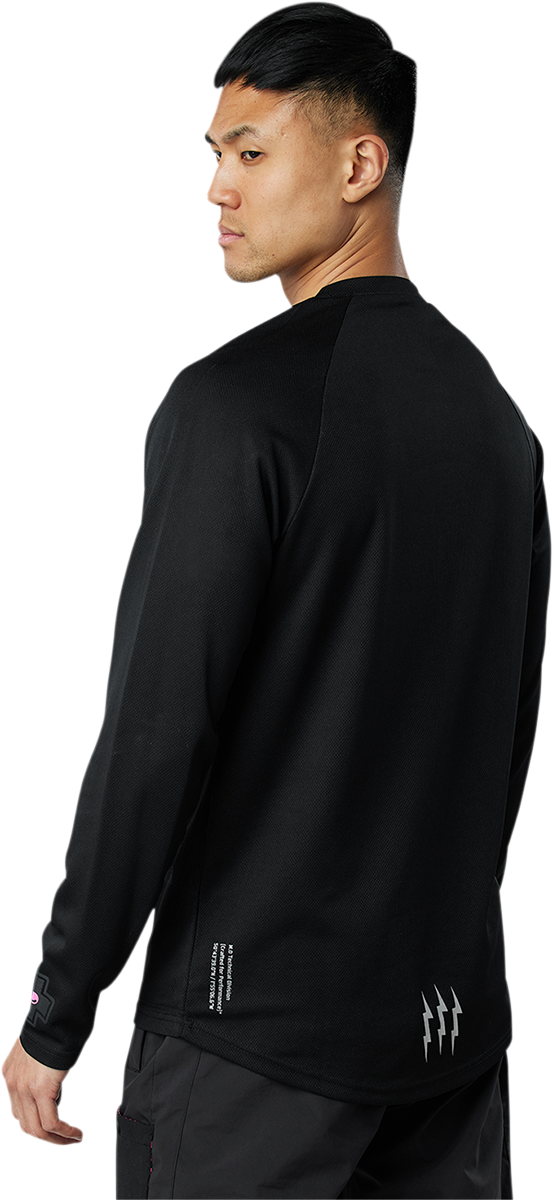 MUC-OFF USA Riders Long-Sleeve Jersey - Black - Medium 20366 - Cycle City Outdoors