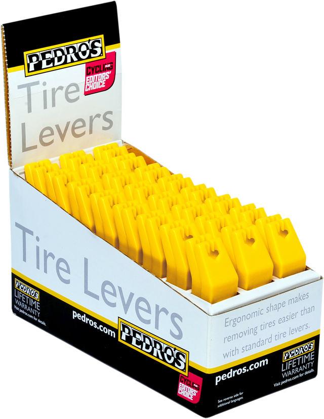 PEDRO'S Tire Levers - Yellow - 24 Pack Display 6400099 - Cycle City Outdoors